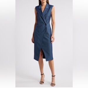 Boss Navy Midi Dress
